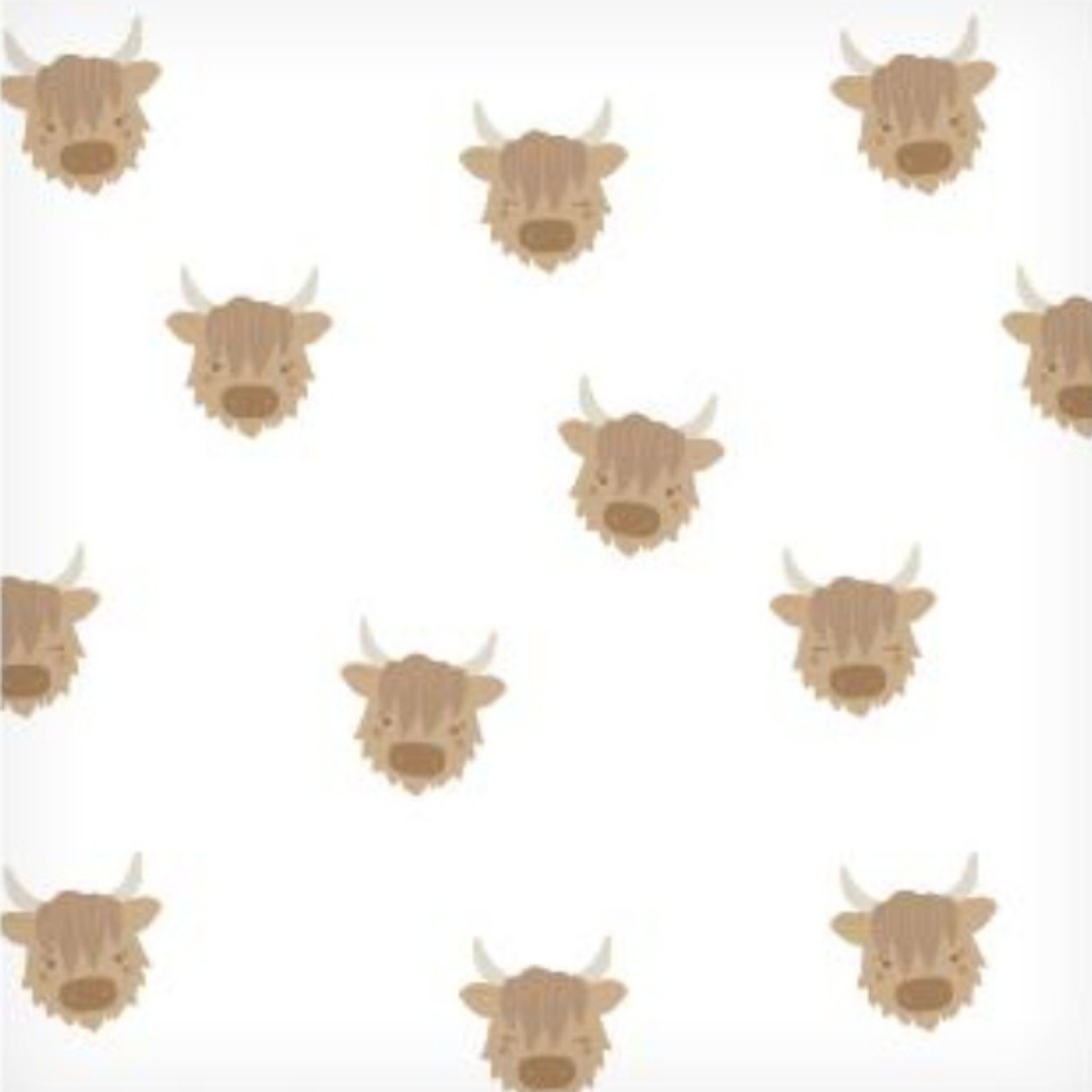 Lulujo Cotton Swaddle – Scottish Highland Cows – 47×47″